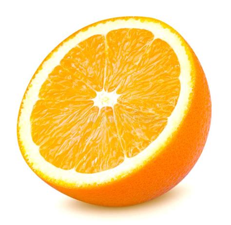Orange Fruit With Leaves Isolated On White Stock Photo Image Of