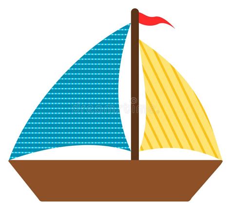 Sail Ship Boat Cartoon Vector Clipart Stock Vector Illustration Of