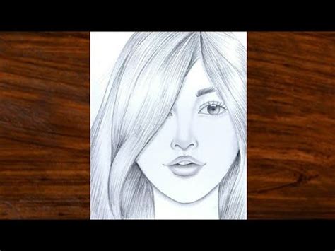 How To Draw Woman Face For Beginners Pencil Sketch Of A Girl