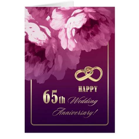 65th Wedding Anniversary Greeting Cards Zazzle