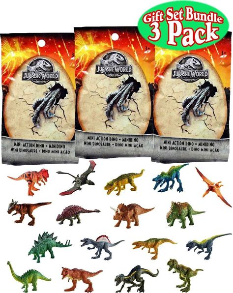 Jurassic World Mini Dino Blind Bags 3 Pack Mattel Dinosaurs Assorted Figures