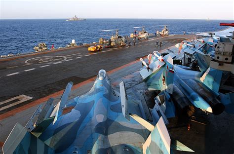 壁紙、空母、飛行機、戦闘機、船、su 33 Russian Aircraft Carrier Admiral Kuznetsov、ロシアの