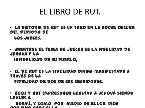 Libro De Ruth Biblia Resumen