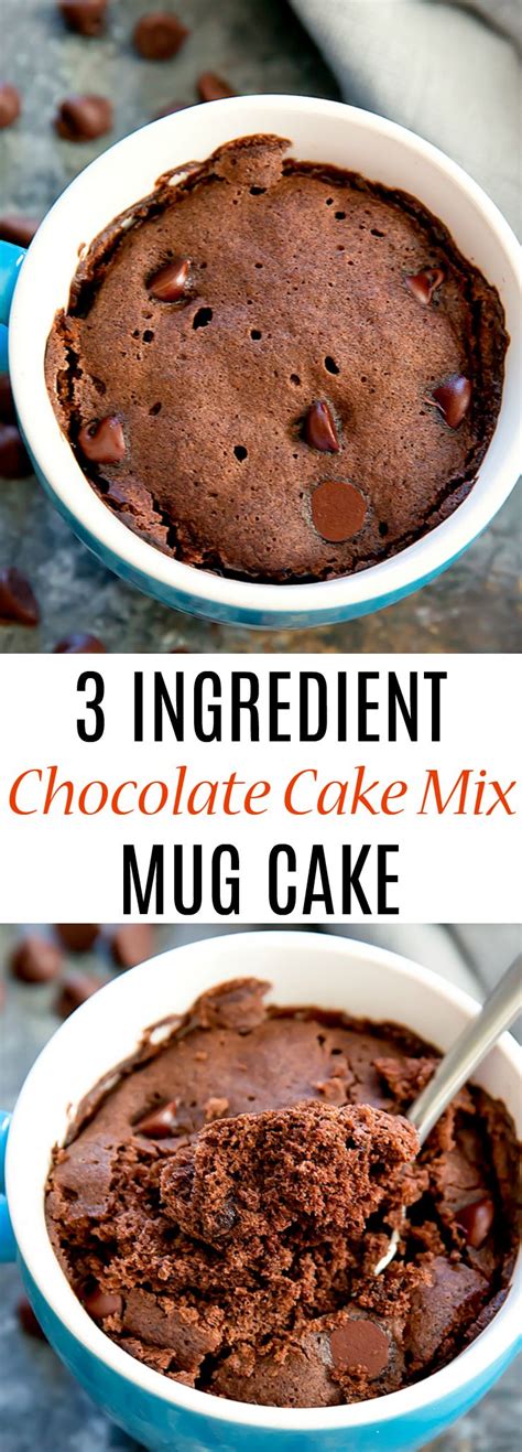 Do i reduce the amount of vegetable oil and/or water and add another egg? 3 Ingredient Chocolate Cake Mix Mug Cake | Recipe (With ...