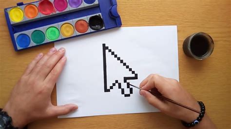 How To Draw A Mouse Cursor Mouse Pointer Pixel Art Youtube