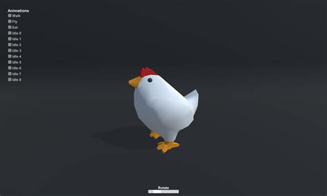 Cute Chicken Low Poly 3d Asset Unity 3d 3d Game Assets By Leo