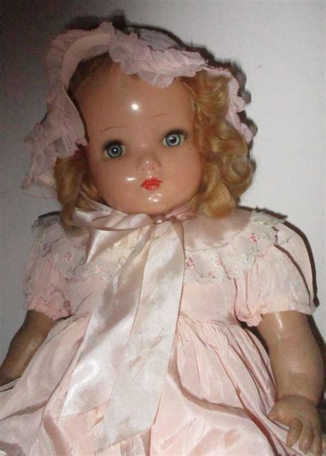 1940s Composition Horsman Doll 21 Vintage Clothing Mohair Wig