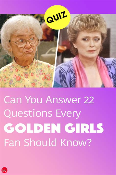 Golden Girls Quiz Girl Test Dorothy Zbornak Platinum Blonde Hair