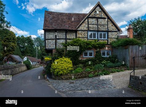 Traditional Houses Of The Village Of Shere In The Guildford District Of