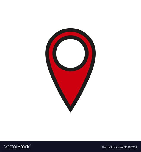 Location icon on white background Royalty Free Vector Image
