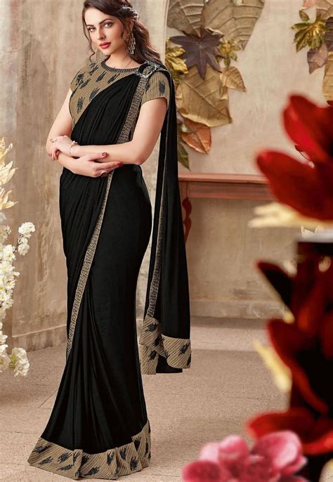 Buy Black Designer Party Wear Saree In Uk Usa And Canada Party Wear