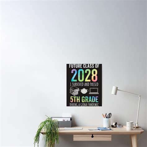 Future Class Of 2028 5th Grade Graduation 2021 Poster By