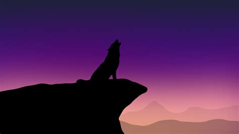 Howling Wolf Minimalism 4k Hd Artist 4k Wallpapers Images