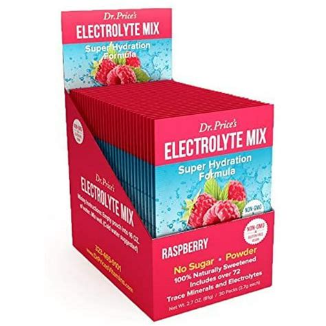 Electrolyte Mix Raspberry Electrolyte Powder 30 Packets Hydration
