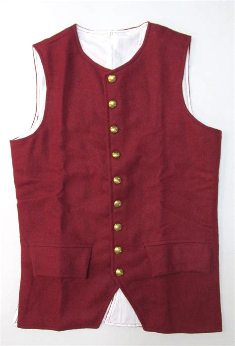 Revolutionary War Era Waist Coat Wool With Brass Buttons