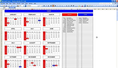 Excel Calendar Template Calendar Template Excel Calendar