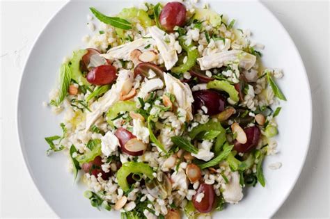 Poached chicken is one of the world's easiest recipes, fast and foolproof. Pearl Barley, Grape & Poached Chicken Salad Recipe - Taste ...