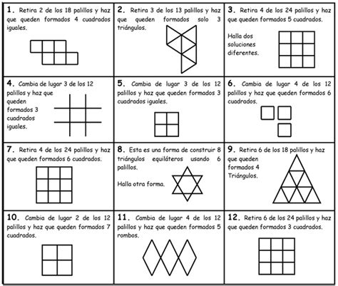 Juegos de matemáticas para secundaria (i) (con soluciones) en este post te voy a mostrar una serie de juegos de matemáticas para secundaria, que creo que te gustarán. Geometría con palillos - Actiludis