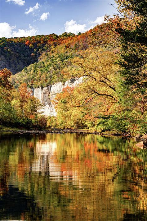 Roark Bluff Fall Colors On The Buffalo National River Photograph By