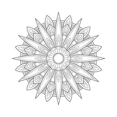 Premium Vector Abstract Geometric Mandala Arabesque Coloring Page