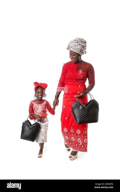African American Daughter In Traditional Cut Out Stock Images