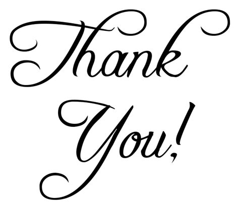 Thank You Calligraphy Png Transparent Png Mart