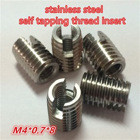 20pcs M407 Self Tapping Thread Inserts 302 Slotted Type Screw Bushing