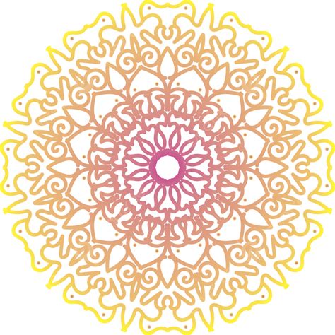Gambar Bulatan Bunga Perhiasan Bunga Mandala Vektor Ilustrasi Floral