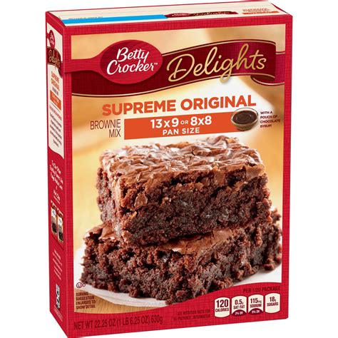 Betty Crocker Delights Supreme Original Brownie Mix 2225 Oz Walmart