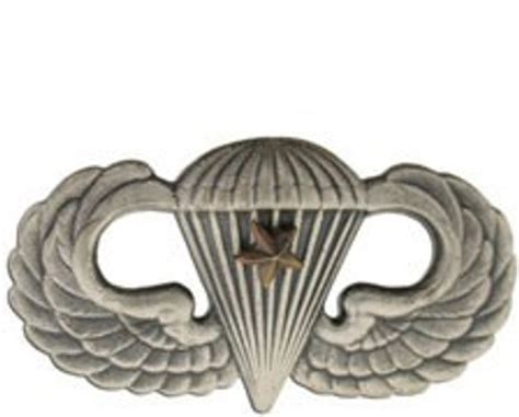 Combat Airborne Parachutist 2nd Award Basic Jump Wing Badge Meachs