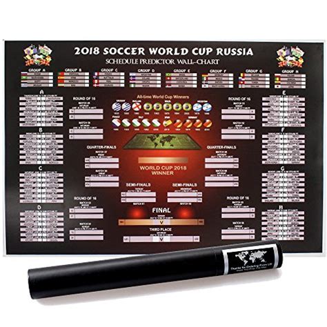 Buy Trytus Luxury Art Paper 2018 Russia World Cup Wall Chart 16 X 24