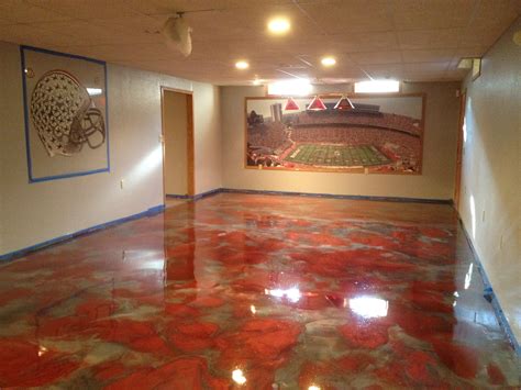 Basement epoxy floors are able to handle whatever you can throw at it such as dropped objects, heavy foot traffic and can even resist the scratches wondering why you should make the investment in an epoxy basement floor? Basement Flooring Columbus, OH - Basement Epoxy Concrete Coatings