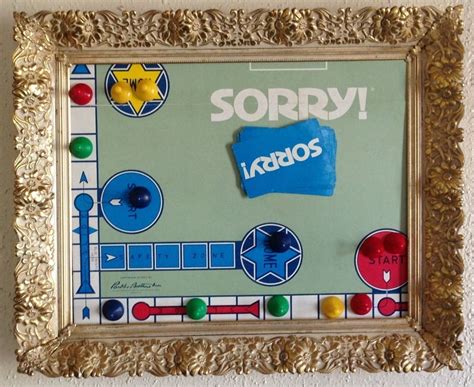 Vintage 1950 Sorry Board Game Framed Art