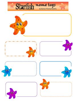 Starfish Name Tags by childrenarethefuture | Teachers Pay Teachers