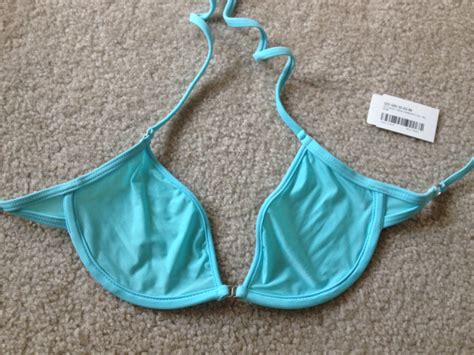 Wicked Weasel Sheer Vision Sky Blue 323 Underwire Bikini Top Nwt Large
