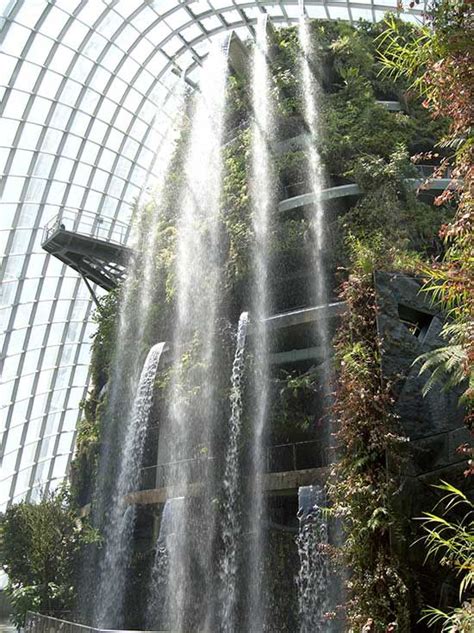 The Worlds Largest Indoor Waterfall In The Cloud Forest Dome At