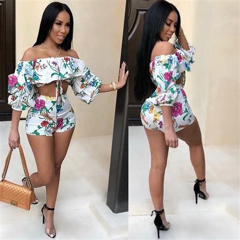 summer style women two piece set print tracksuit bohemian beach 2 piece tracksuit shorts outfit