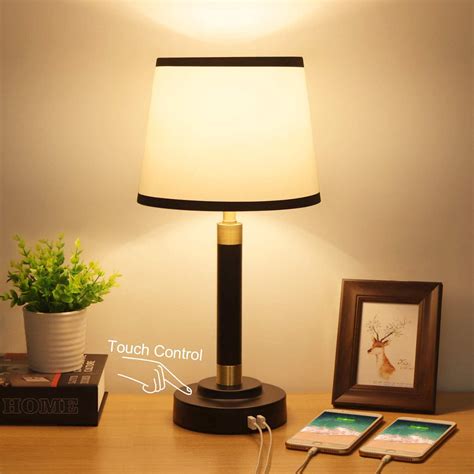 Boncoo Bedside Touch Lamp 3 Way Dimmable With 2 Usb Ports Nightstand