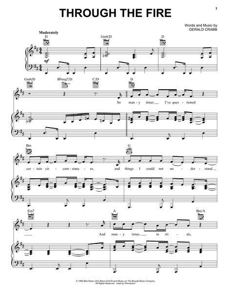 Garena free fire mclaren the fire is alive song 2021. Through The Fire sheet music by The Crabb Family (Piano ...