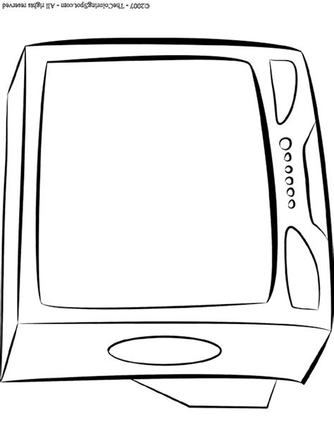 Television Tv Coloring Page Audio Stories For Kids Free Coloring