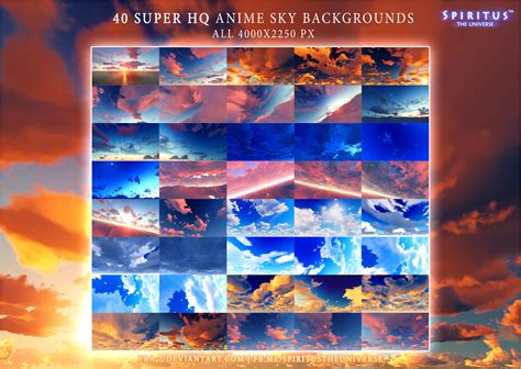 30 Anime Sky Backgrounds Pack 18 By Era 7 On Deviantart