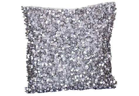 Sequin Pillow Silver Pillows Tween Decor Silver Throw Pillows