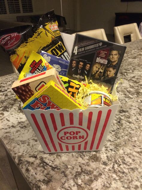 Movie Night T Basket Great For A Young Couples Wedding T Nachos Candy Popcorn And