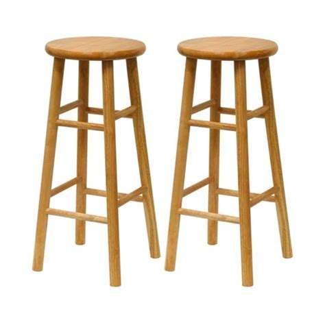 shop winsome wood set of 2 natural 30 in bar stools at