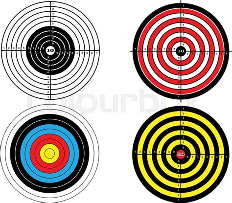 Set Targets For Shooting Practice Stock Vector Colourbox