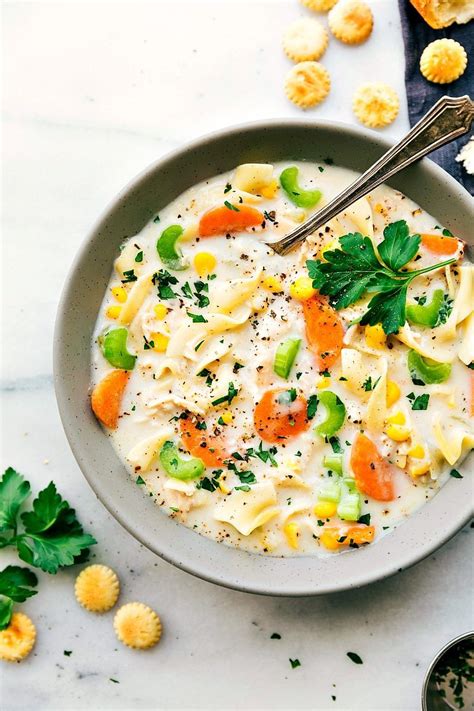 Freeze bones as you go to have enough to fill your crock pot for simple bone broth. Crockpot Creamy Chicken Noodle Soup | Chelsea's Messy Apron