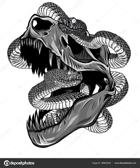 Snake Skull Silhouette - Skull silhouette sheep illustration ram skull ...
