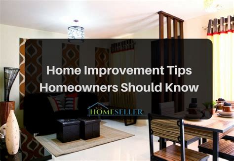 Home Improvement Tips Homeowners Should Know