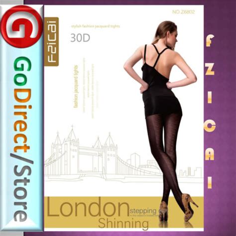 Fzi Cai 30d Jacquard Luxury Shiny Sex Tights Stockings Polyamide Spandex Ebay