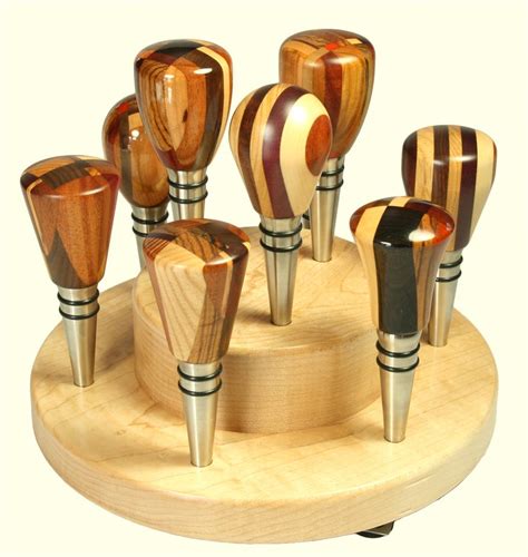 Gregg Palm Wine Bottle Stoppers Turned Wood Wood Turning Wood